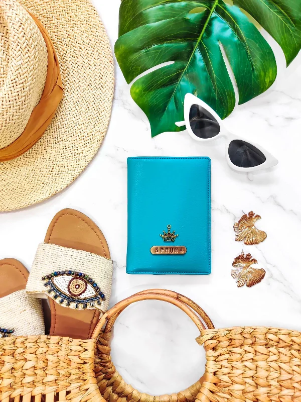 Leather Passport Covers & Wallets with Handmade Stitching for Luxury TravelersBlue Pastel Passport Cover Leather Passport Covers & Wallets with Handmade Stitching for Luxury TravelersBlue Pastel Passport Cover