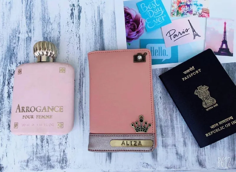 Silver-Plated Passport Covers & Wallets with Gemstone Accents for Elegant WomenPersonalised Pink & Antique Dual Tone Passport Cover Silver-Plated Passport Covers & Wallets with Gemstone Accents for Elegant WomenPersonalised Pink & Antique Dual Tone Passport Cover