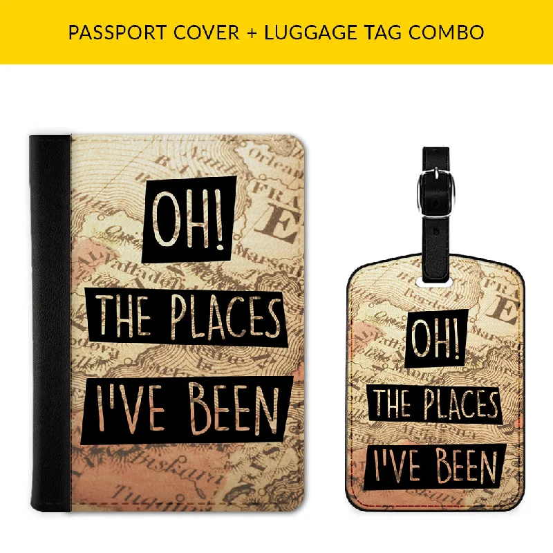Vegan Leather Passport Covers & Wallets for Environmentally Conscious PeoplePlaces I've Been Passport & Luggage Tag Combo Vegan Leather Passport Covers & Wallets for Environmentally Conscious PeoplePlaces I've Been Passport & Luggage Tag Combo