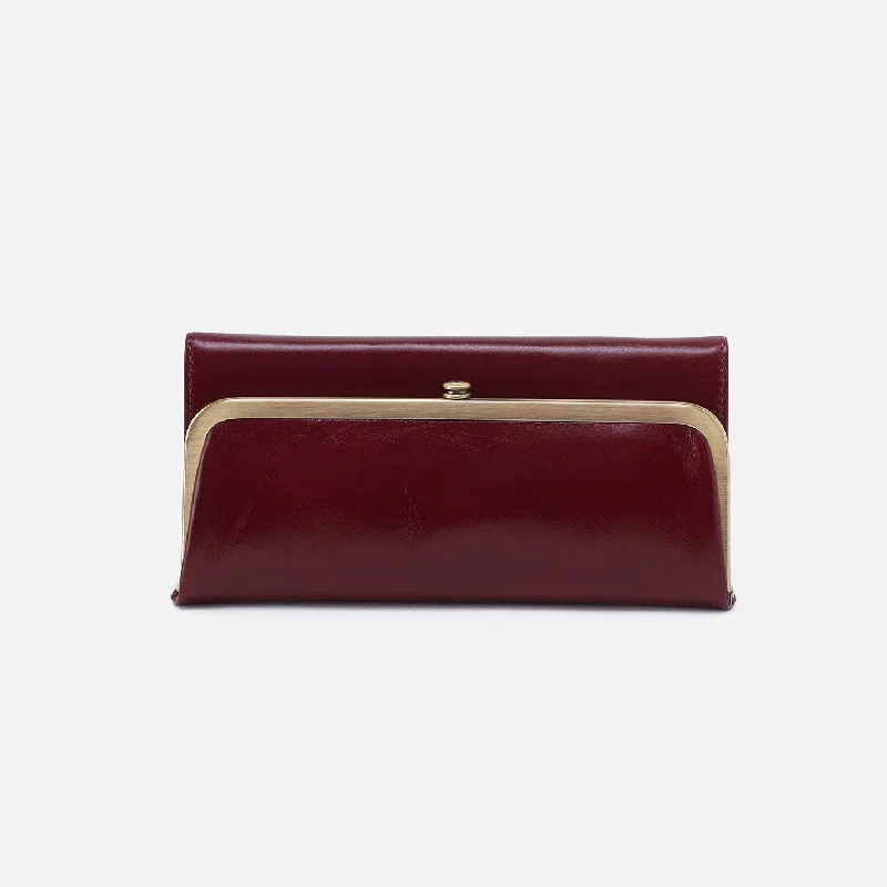 Money clips vs traditional walletsRachel Continental Wallet In Polished Leather - Winterberry