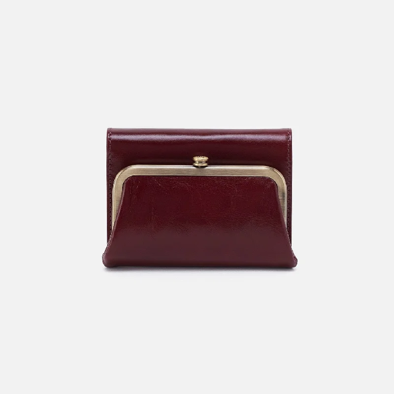 Money clips with RFID protectionRobin Compact Wallet In Polished Leather - Winterberry Money clips with RFID protectionRobin Compact Wallet In Polished Leather - Winterberry