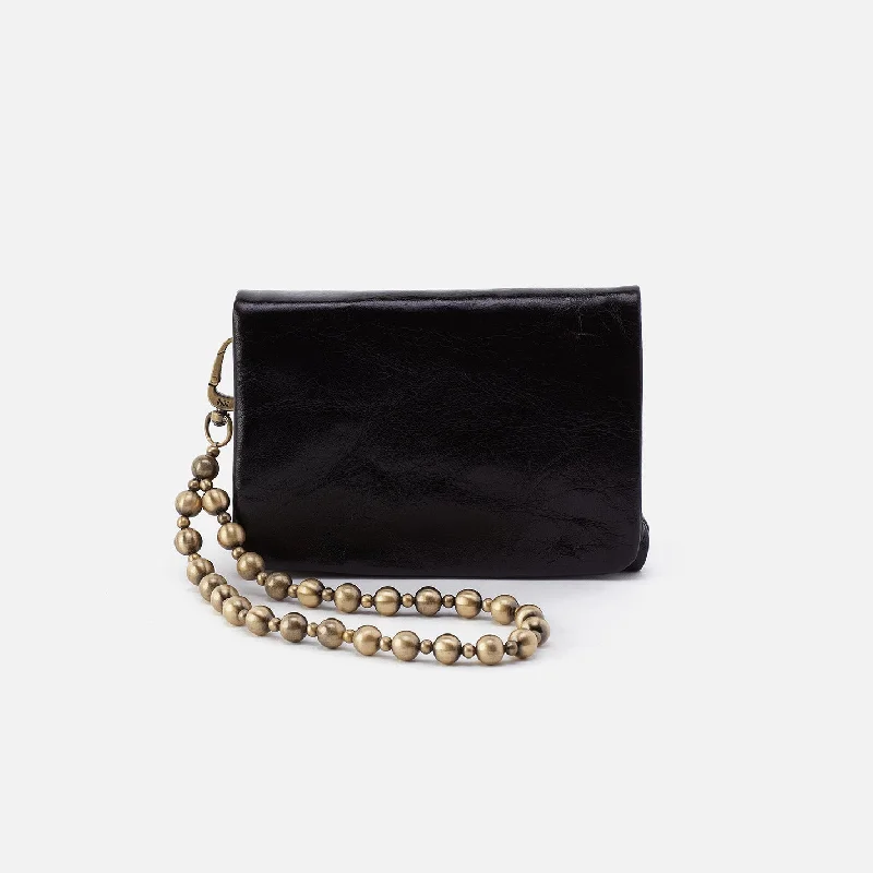 Top-rated money clips for everyday useRoss Bead Wristlet In Polished Leather - Black Top-rated money clips for everyday useRoss Bead Wristlet In Polished Leather - Black