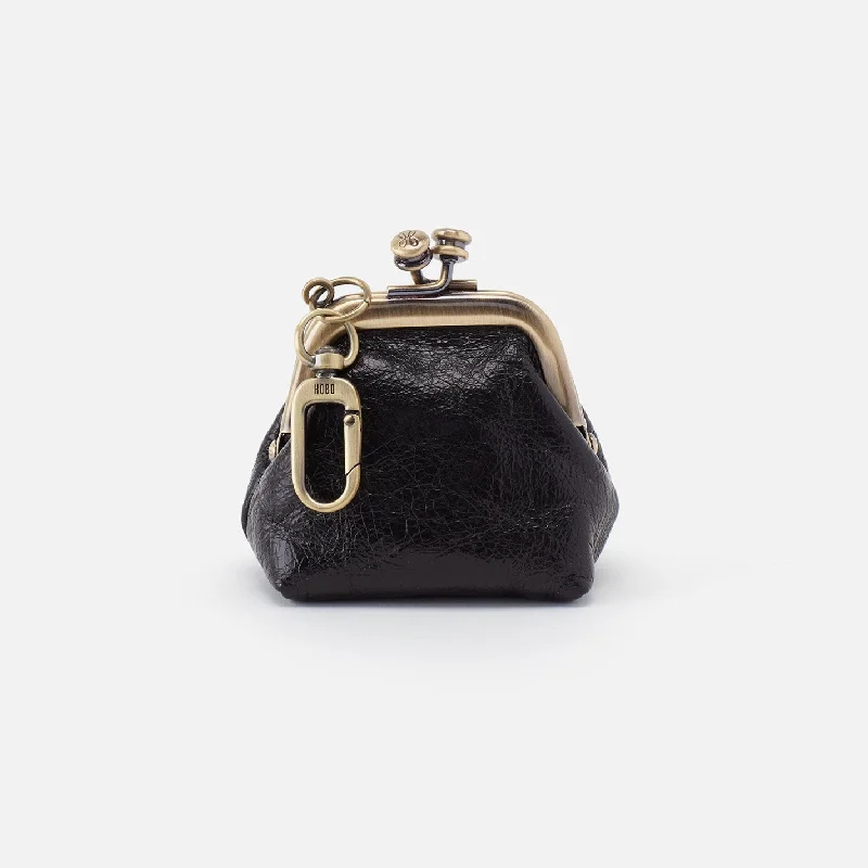 Elegant money clips for weddingsRun Frame Pouch In Polished Leather - Black