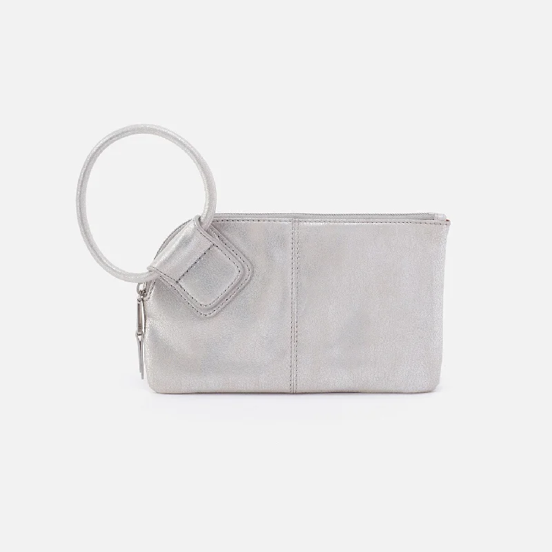 Best money clips for cash and cardsSable Wristlet In Metallic Leather - Silver