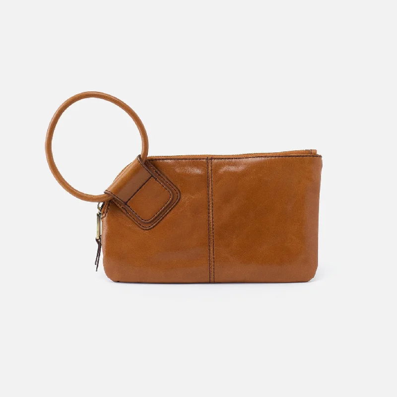 Elegant money clips for weddingsSable Wristlet In Polished Leather - Truffle