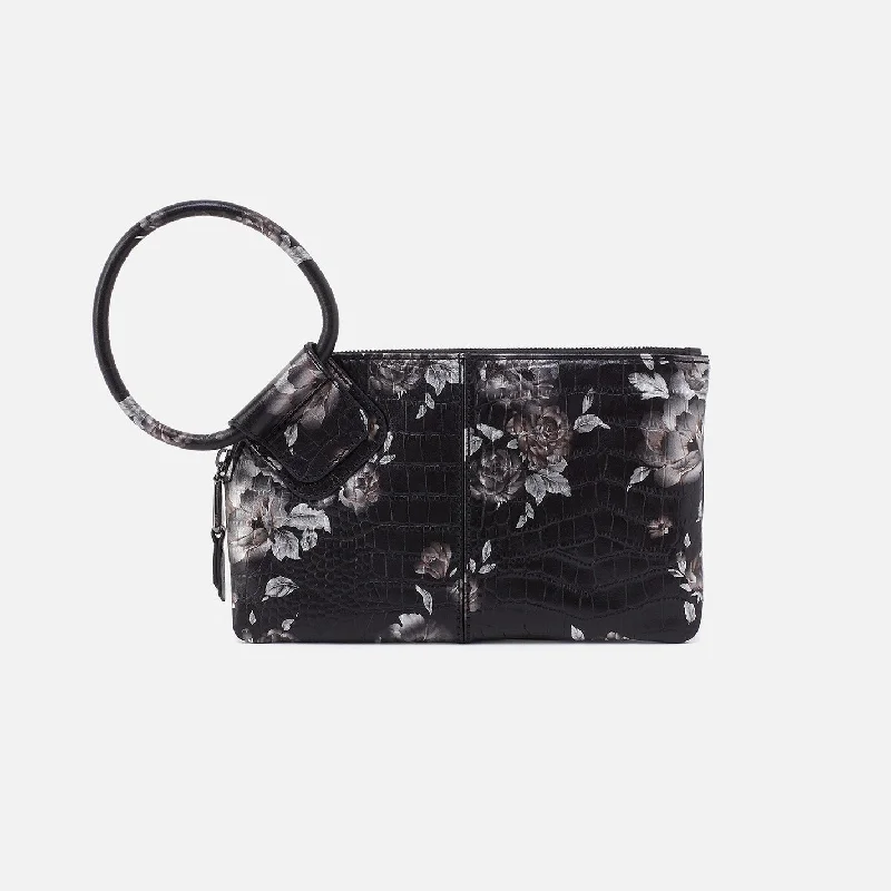 Elegant money clips for weddingsSable Wristlet In Printed Leather - Rose Croco Print Elegant money clips for weddingsSable Wristlet In Printed Leather - Rose Croco Print