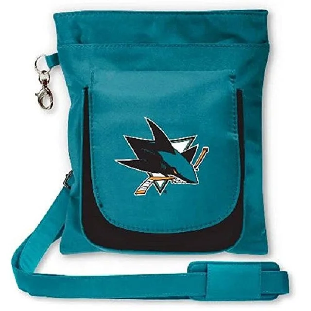 Money clips with magnetic closureSan Jose Sharks Traveler Crossbody Bag with Embroidered Logo Money clips with magnetic closureSan Jose Sharks Traveler Crossbody Bag with Embroidered Logo