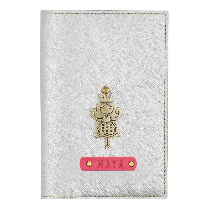 Glittery Sequined Passport Covers & Wallets for Party LoversPersonalized Silver Textured Passport Cover Glittery Sequined Passport Covers & Wallets for Party LoversPersonalized Silver Textured Passport Cover