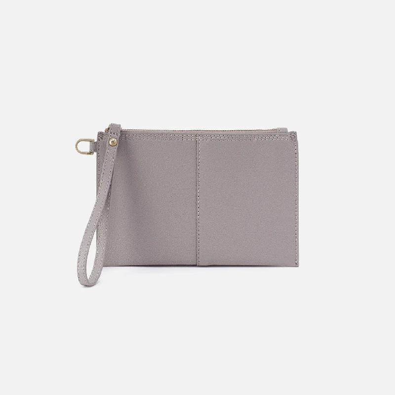 Vintage-style money clips for collectorsVida Small Pouch In Micro Pebbled Leather - Morning Dove Grey