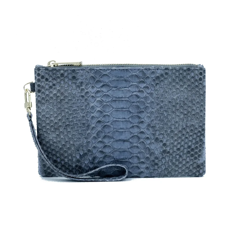 Cowhide leather coin and key purses with a rustic lookKaron Grey Motif Wristlet Pouch Cowhide leather coin and key purses with a rustic lookKaron Grey Motif Wristlet Pouch