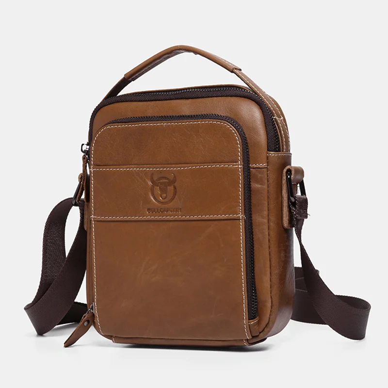 Compact men's crossbody bag for everyday carryBullcaptain Men Genuine Leather Multi-Pocket Casual Crossbody Bag Shoulder Bag Compact men's crossbody bag for everyday carryBullcaptain Men Genuine Leather Multi-Pocket Casual Crossbody Bag Shoulder Bag