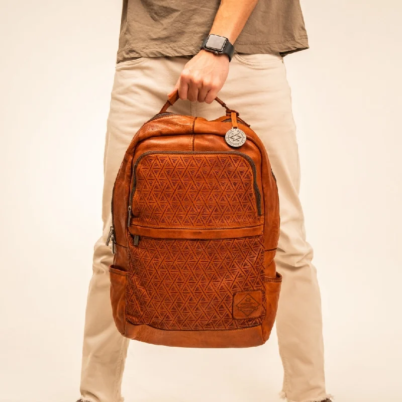 Men's travel backpack with multiple external pockets for easy accessChevron - The Backpack Men's travel backpack with multiple external pockets for easy accessChevron - The Backpack