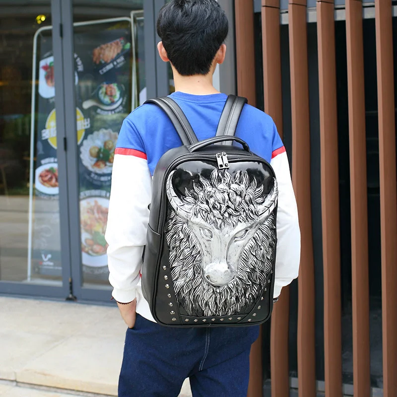 Men's large-capacity waterproof nylon backpack for multi-day hikingCow Personality 3d Bag Creative Three-dimensional Backpack Men's large-capacity waterproof nylon backpack for multi-day hikingCow Personality 3d Bag Creative Three-dimensional Backpack