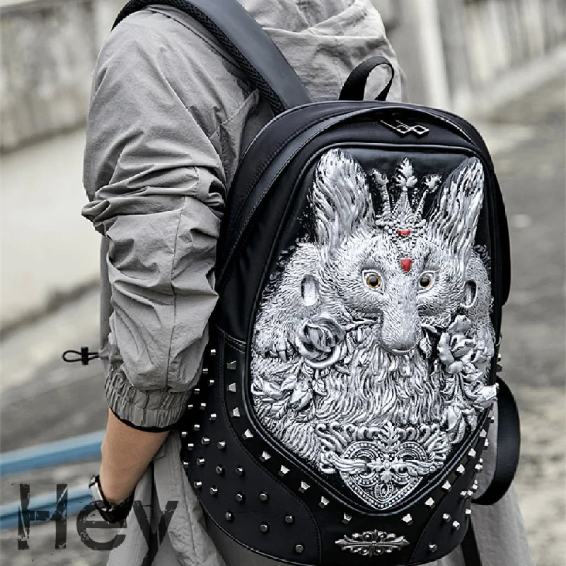 Men's backpack with a separate shoe compartment for gym-goersCreative Three-dimensional Animal Backpack Waterproof And Shockproof Pu Men's backpack with a separate shoe compartment for gym-goersCreative Three-dimensional Animal Backpack Waterproof And Shockproof Pu