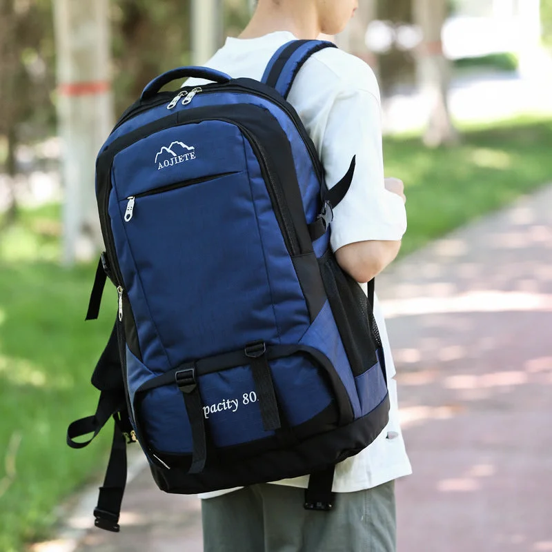 Men's large-capacity waterproof nylon backpack for multi-day hikingDouble Shoulder Backpack Men's 60L Large Capacity Travel Hiking Bag Men's large-capacity waterproof nylon backpack for multi-day hikingDouble Shoulder Backpack Men's 60L Large Capacity Travel Hiking Bag