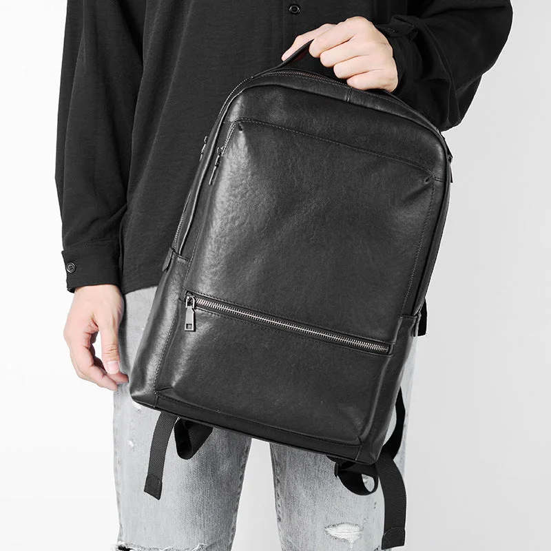 Men's canvas backpack with a durable frame for heavy loadsFashion New Solid Color Men's Backpack Men's canvas backpack with a durable frame for heavy loadsFashion New Solid Color Men's Backpack