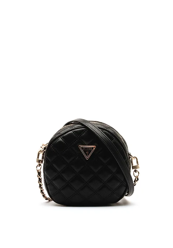 Vintage - inspired men's crossbody bag with a distressed finishGuess Giully Mini Quilted Crossbody Bag, Black Vintage - inspired men's crossbody bag with a distressed finishGuess Giully Mini Quilted Crossbody Bag, Black