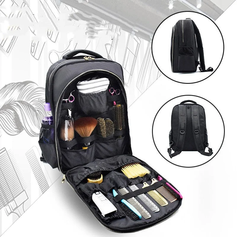Men's backpack with a reflective strip for night-time visibilityHairdressing Tool Storage Bag Hairdressing Backpack Hairdresser Kit Men's backpack with a reflective strip for night-time visibilityHairdressing Tool Storage Bag Hairdressing Backpack Hairdresser Kit