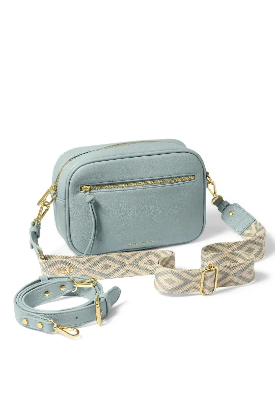 Soft suede men's crossbody bag for a luxurious feelKatie Loxton Hallie Geo Strap Crossbody Bag, Duck Egg Blue Soft suede men's crossbody bag for a luxurious feelKatie Loxton Hallie Geo Strap Crossbody Bag, Duck Egg Blue