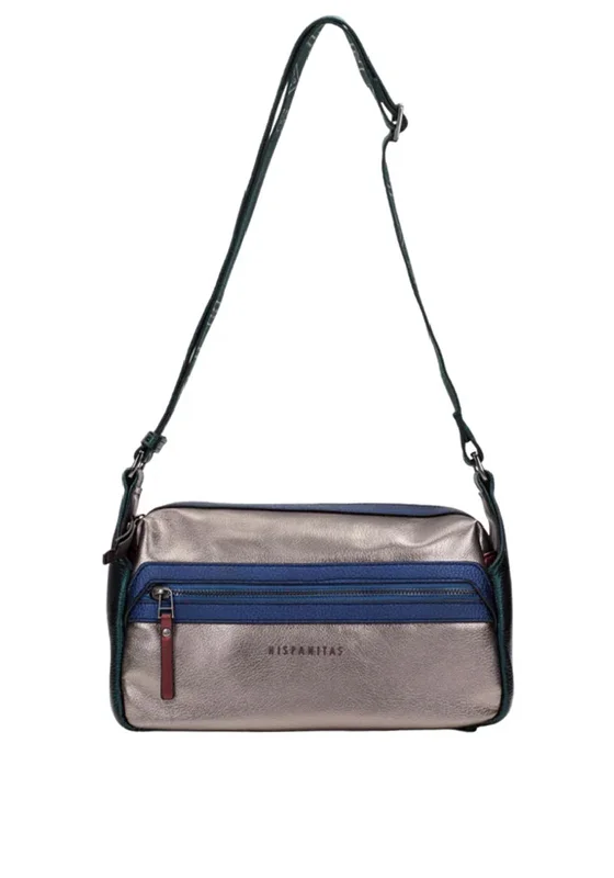 Convertible men's crossbody bag that can be worn as a shoulder bagHispanitas Colour Block Crossbody Bag, Metallic Multi Convertible men's crossbody bag that can be worn as a shoulder bagHispanitas Colour Block Crossbody Bag, Metallic Multi