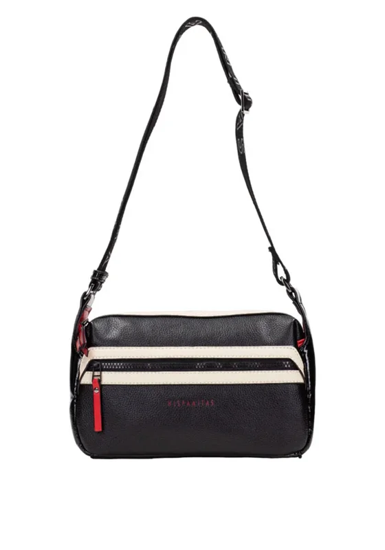 Military - style men's crossbody bag with MOLLE webbing for attachmentsHispanitas Colour Block Crossbody Bag, Black Military - style men's crossbody bag with MOLLE webbing for attachmentsHispanitas Colour Block Crossbody Bag, Black