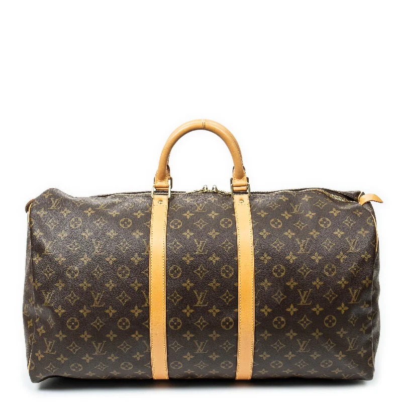 Anti-theft duffel bags with hidden zippers and slash-resistant fabricKeepall 55