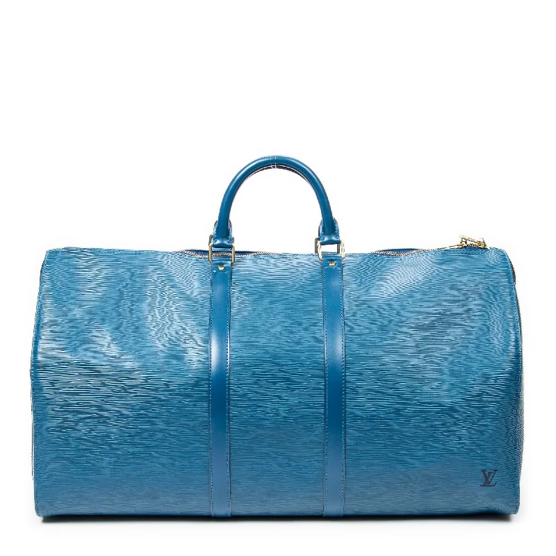 Designer duffel bags with unique patterns and high-end materialsKeepall 55