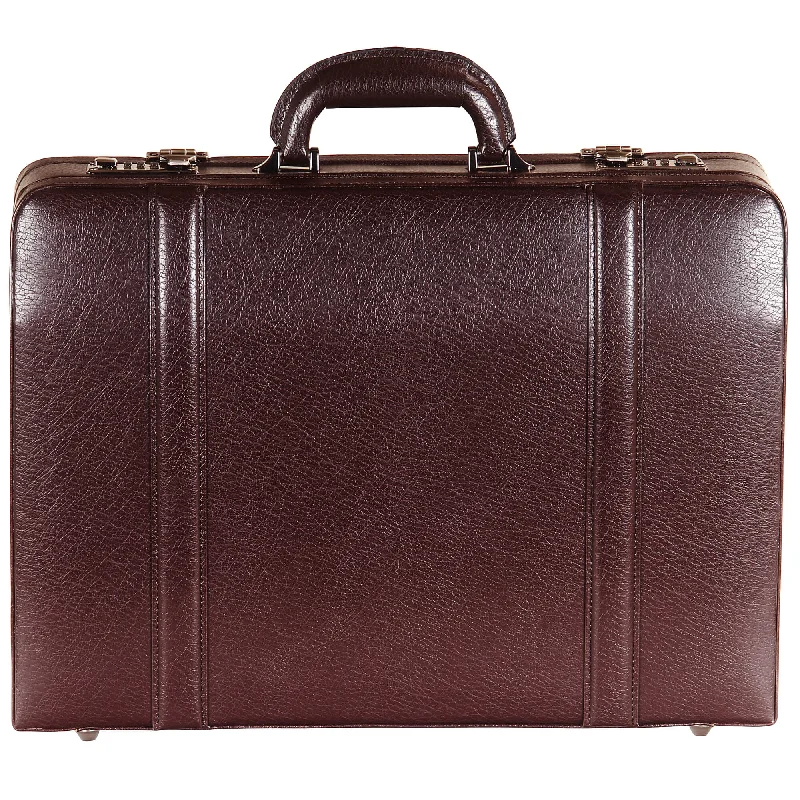 Briefcases with built-in charging portsMancini Leather Attaché Case Expandable