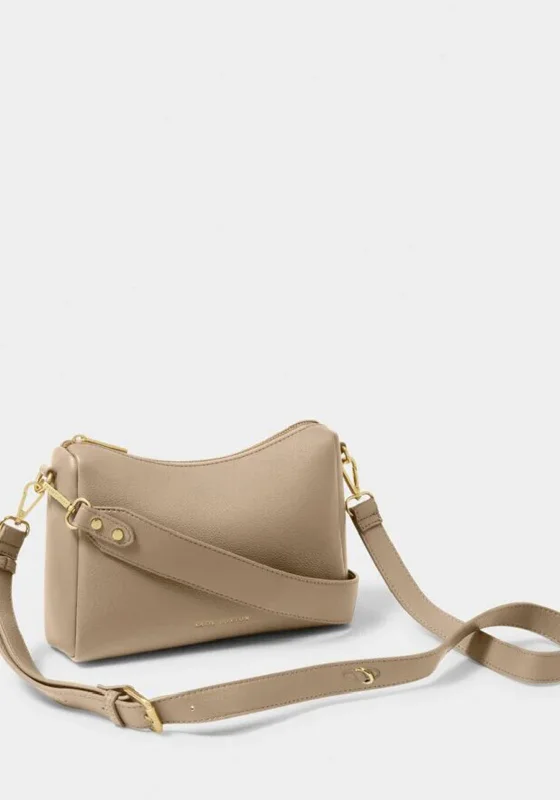 Men's crossbody bag with a built - in charging port for tech use on the goKatie Loxton Mara Crossbody Bag, Light Taupe Men's crossbody bag with a built - in charging port for tech use on the goKatie Loxton Mara Crossbody Bag, Light Taupe
