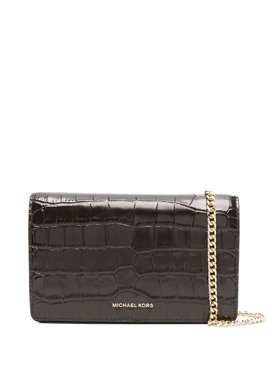 Urban men's crossbody bag with a modern, sleek designMICHAEL Michael Kors Jet Set Crocodile Embossed Crossbody Bag, Chocolate Brown Urban men's crossbody bag with a modern, sleek designMICHAEL Michael Kors Jet Set Crocodile Embossed Crossbody Bag, Chocolate Brown