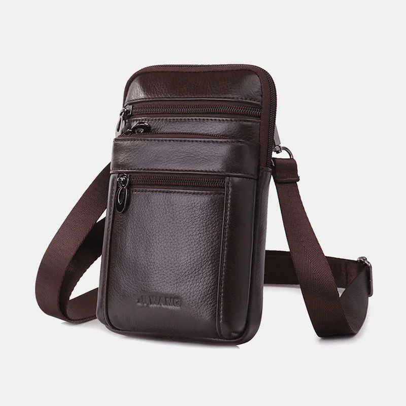 Men's crossbody bag made from recycled materials for eco - friendly usersMen Genuine Leather 7 Inch Phone Bag Waist Bag Belt Bag Shoulder Bag Crossbody Bag Men's crossbody bag made from recycled materials for eco - friendly usersMen Genuine Leather 7 Inch Phone Bag Waist Bag Belt Bag Shoulder Bag Crossbody Bag