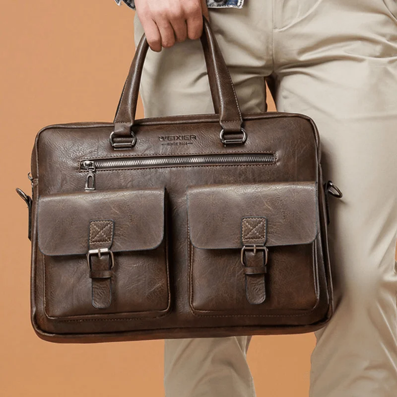 Designer men's crossbody bag with a unique pattern or logoMen Zipper Multi-Pocket Handbag Large Capacity Anti-Theft Retro 13.3 Inch Laptop Briefcase Crossbody Bags Designer men's crossbody bag with a unique pattern or logoMen Zipper Multi-Pocket Handbag Large Capacity Anti-Theft Retro 13.3 Inch Laptop Briefcase Crossbody Bags