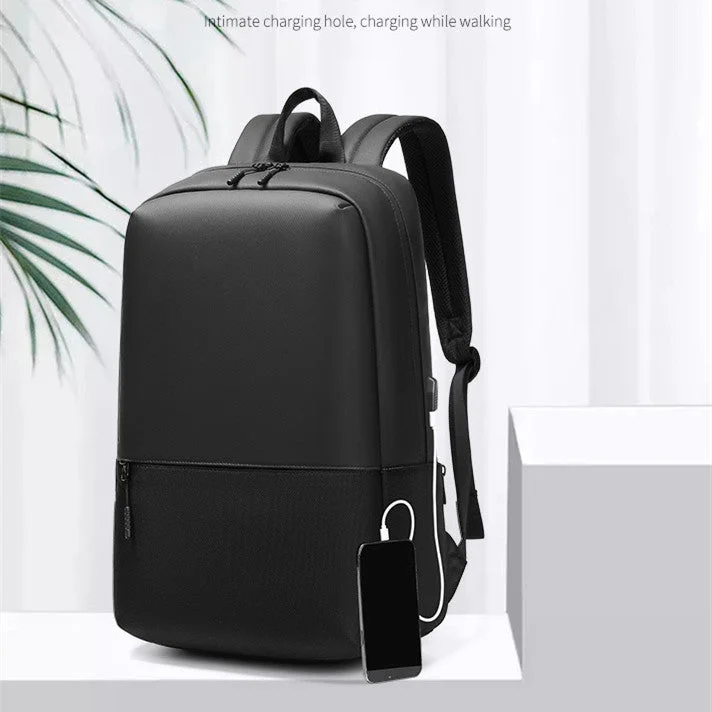 Men's military-style canvas backpack with MOLLE webbing for outdoor adventuresMen's Business Casual Large Capacity Oxford Backpack