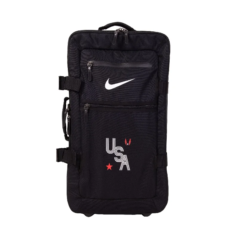 Men's foldable travel backpack with expandable design for overseas tripsNike USATF FIFTYONE49 Cabin Roller