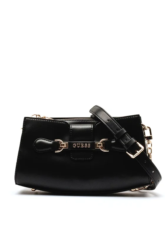 Men's crossbody bag with multiple interior pockets for organizationGuess Nolana Crossbody Bag, Black Men's crossbody bag with multiple interior pockets for organizationGuess Nolana Crossbody Bag, Black