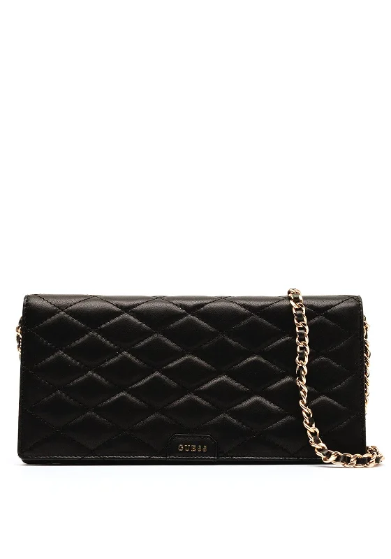 Men's crossbody bag with a built - in charging port for tech use on the goGuess Leather Quilted Crossbody Bag, Black Men's crossbody bag with a built - in charging port for tech use on the goGuess Leather Quilted Crossbody Bag, Black
