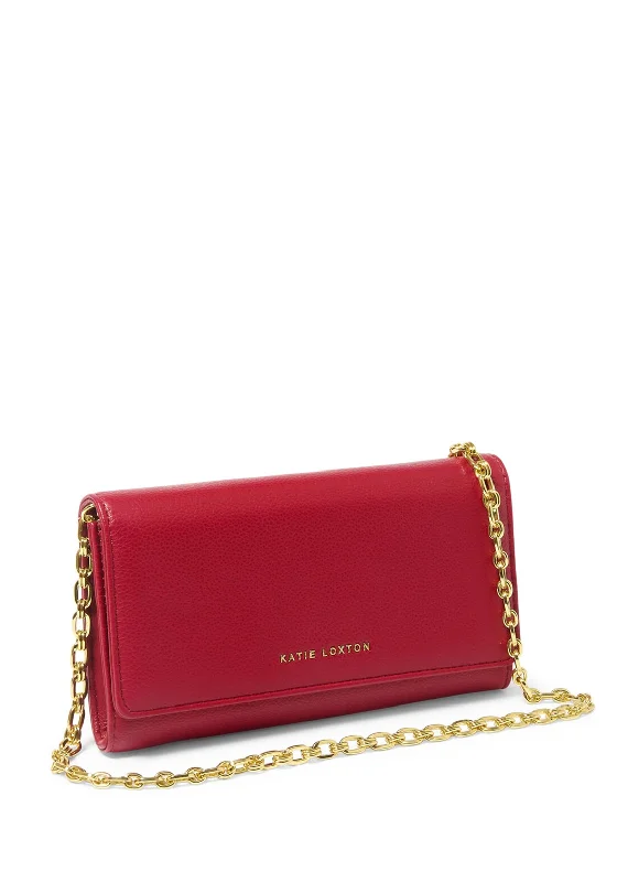 Designer men's crossbody bag with a unique pattern or logoKatie Loxton Rubi Crossbody Chain Purse, Garnet Red Designer men's crossbody bag with a unique pattern or logoKatie Loxton Rubi Crossbody Chain Purse, Garnet Red