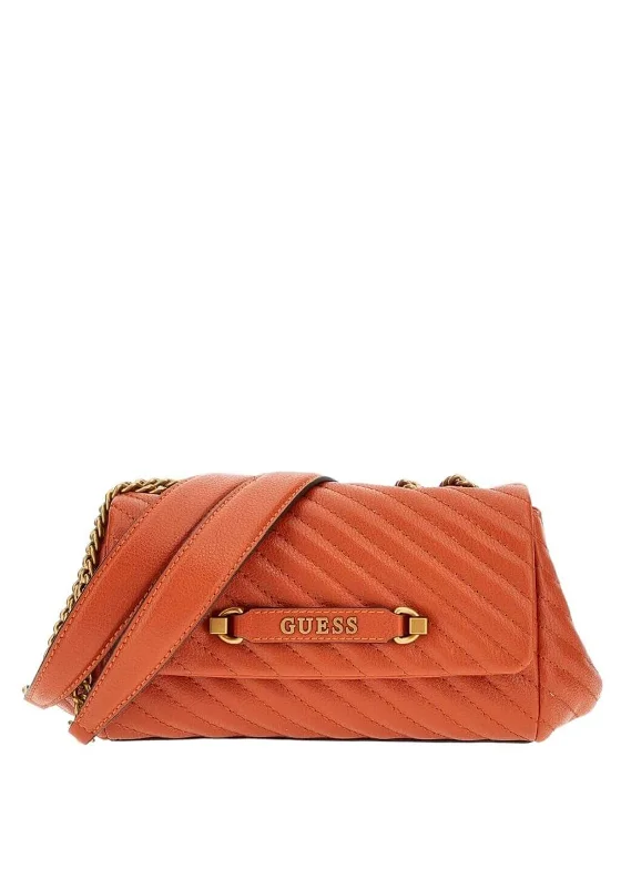 Men's crossbody bag with a built - in charging port for tech use on the goGuess Sela Crossbody Bag, Ginger Men's crossbody bag with a built - in charging port for tech use on the goGuess Sela Crossbody Bag, Ginger
