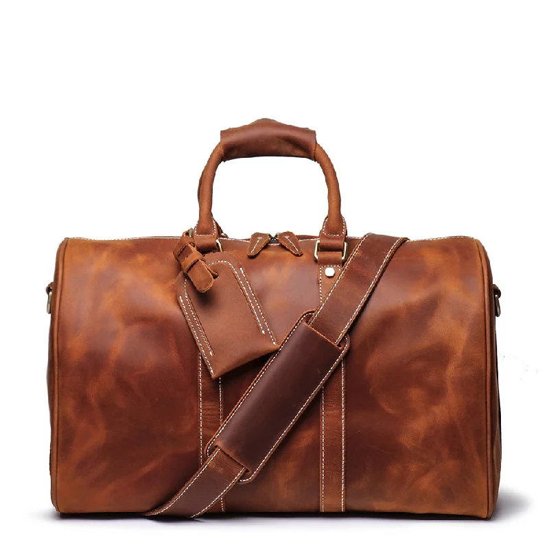 Convertible travel bag that can be used as a backpack or toteThe Brandt Weekender | Small Leather Duffle Bag Convertible travel bag that can be used as a backpack or toteThe Brandt Weekender | Small Leather Duffle Bag