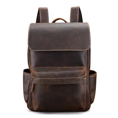 Lightweight nylon duffel travel bag with multiple exterior pockets for quick accessThe Helka Backpack | Genuine Vintage Leather Backpack Lightweight nylon duffel travel bag with multiple exterior pockets for quick accessThe Helka Backpack | Genuine Vintage Leather Backpack