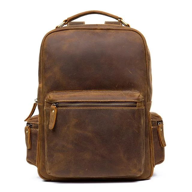 Waterproof canvas travel bag suitable for beach and outdoor vacationsThe Langley Backpack | Genuine Vintage Leather Backpack Waterproof canvas travel bag suitable for beach and outdoor vacationsThe Langley Backpack | Genuine Vintage Leather Backpack