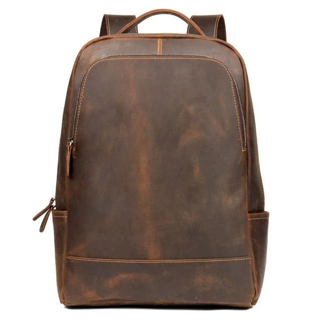TSA - compliant travel bag with built - in combination lock for airport securityThe Vernon Backpack | Genuine Vintage Leather Minimalist Backpack TSA - compliant travel bag with built - in combination lock for airport securityThe Vernon Backpack | Genuine Vintage Leather Minimalist Backpack