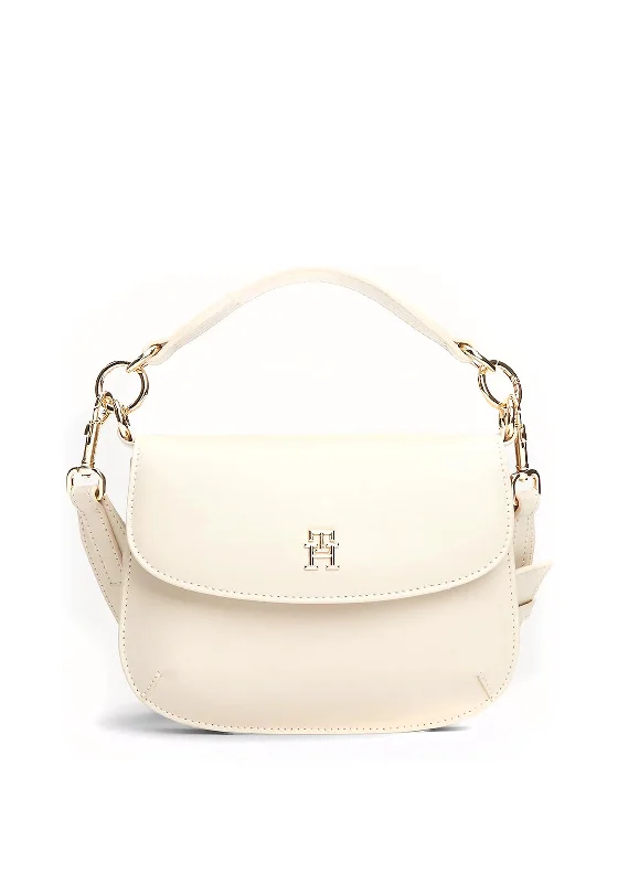 Soft suede men's crossbody bag for a luxurious feelTommy Hilfiger Chic Push Lock Crossbody Bag, Cream