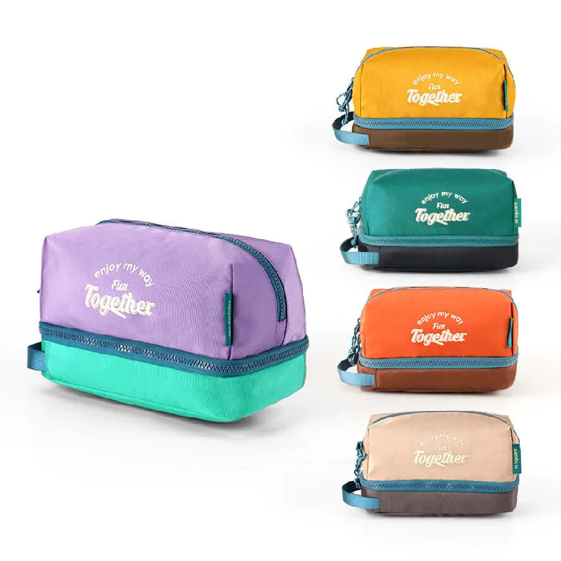 Anti - theft travel bag with RFID - blocking pockets for personal safetyM Square Travel Toiletry Bag - Wet and Dry Separation Anti - theft travel bag with RFID - blocking pockets for personal safetyM Square Travel Toiletry Bag - Wet and Dry Separation