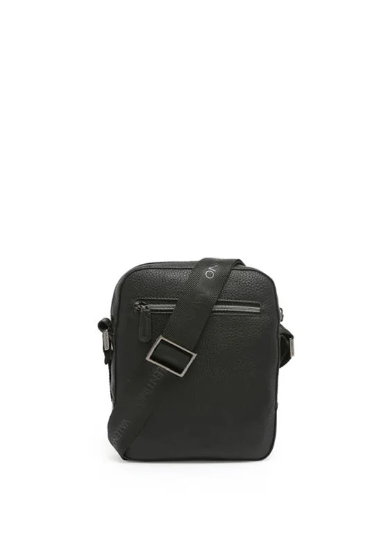 Men's crossbody bag with a built - in charging port for tech use on the goValentino Efeo Pebbled Crossbody Bag, Black Men's crossbody bag with a built - in charging port for tech use on the goValentino Efeo Pebbled Crossbody Bag, Black