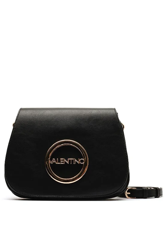 Designer men's crossbody bag with a unique pattern or logoValentino Moses Flapover Medium Crossbody Bag, Black Designer men's crossbody bag with a unique pattern or logoValentino Moses Flapover Medium Crossbody Bag, Black